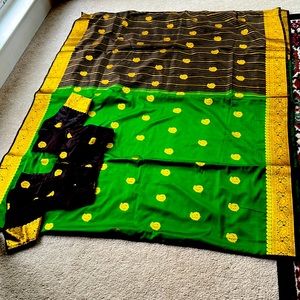 New 2 pc Sari with stitched blouse